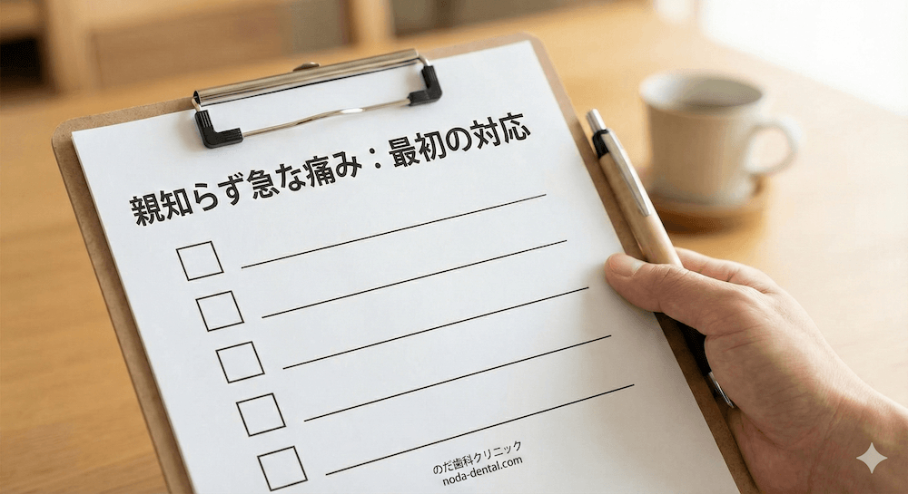 親知らずが急に痛いとき、最初にやるべきこと