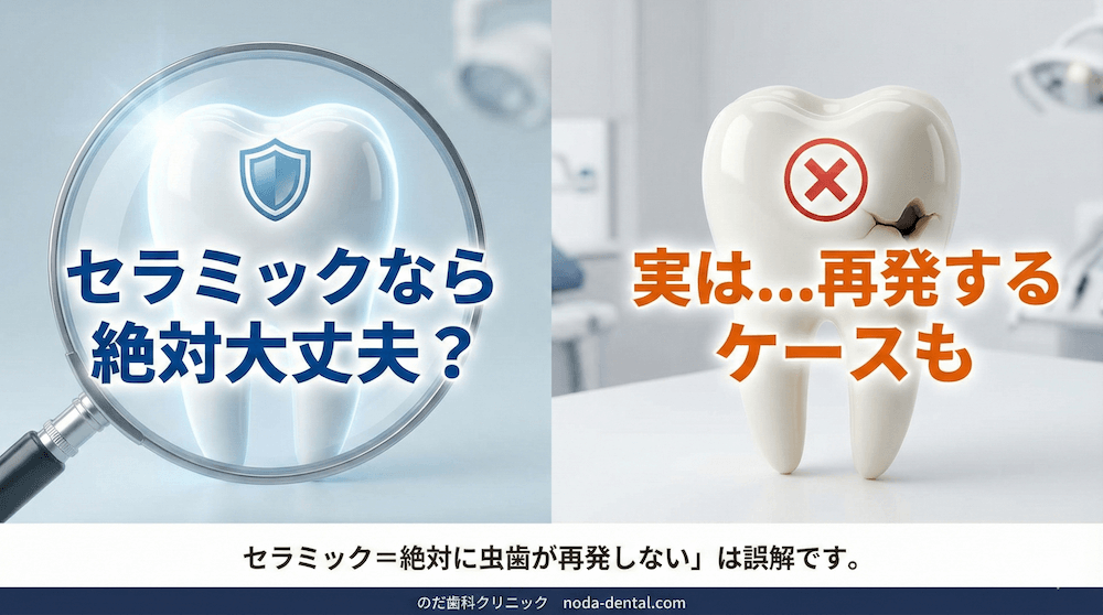 「セラミックなら絶対大丈夫」は誤解|再発するケースも