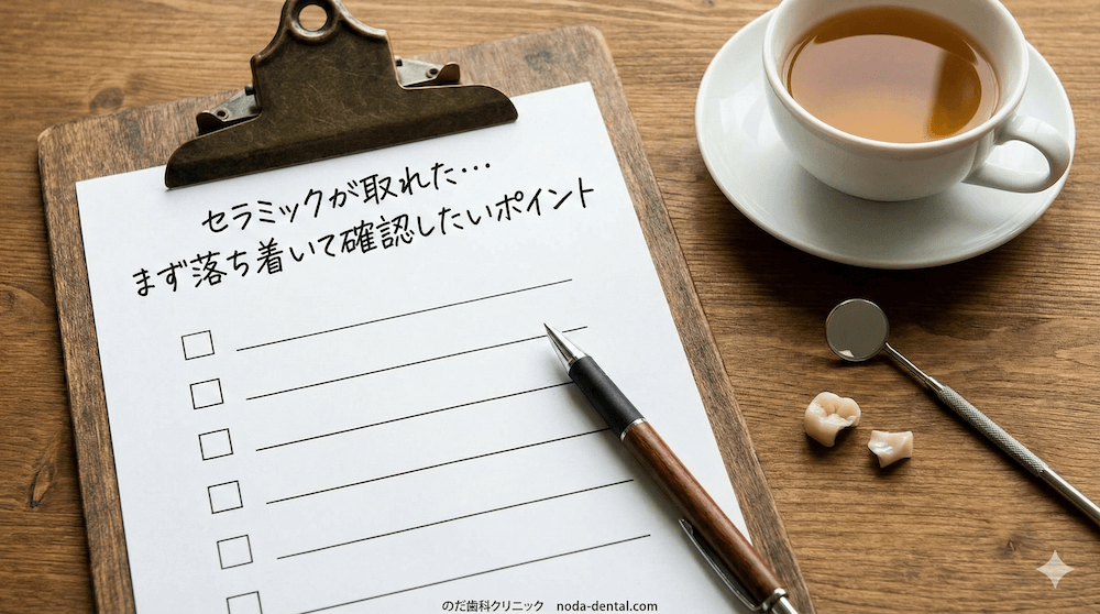 セラミックが取れた…まず落ち着いて確認したいポイント