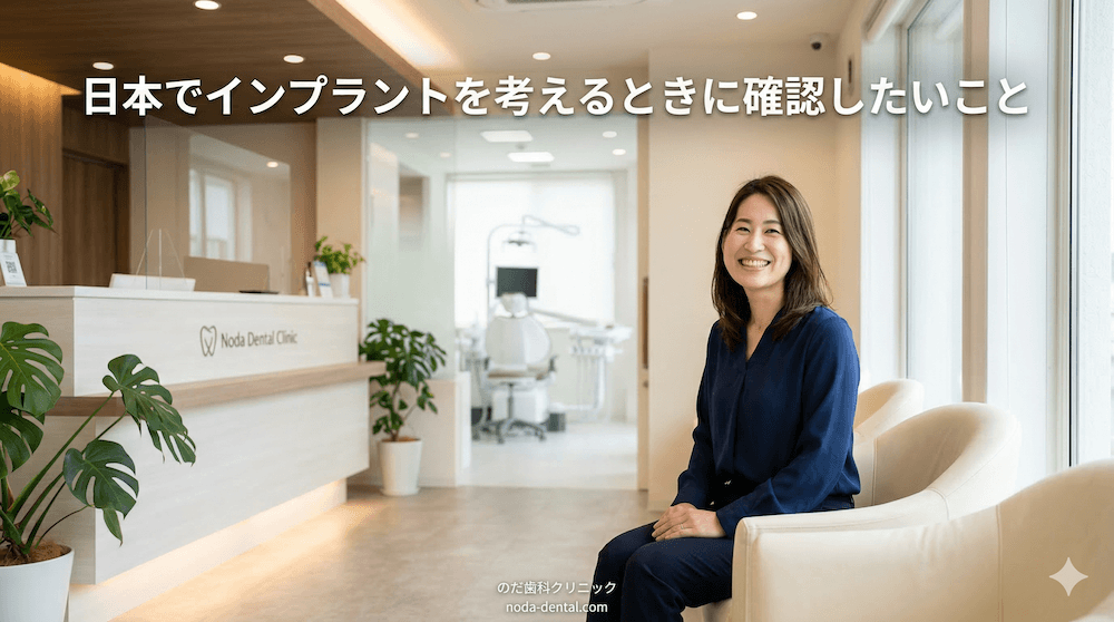 日本でインプラント治療を考えるときに確認したいこと